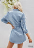 Minivestido bohemio de oficina azul